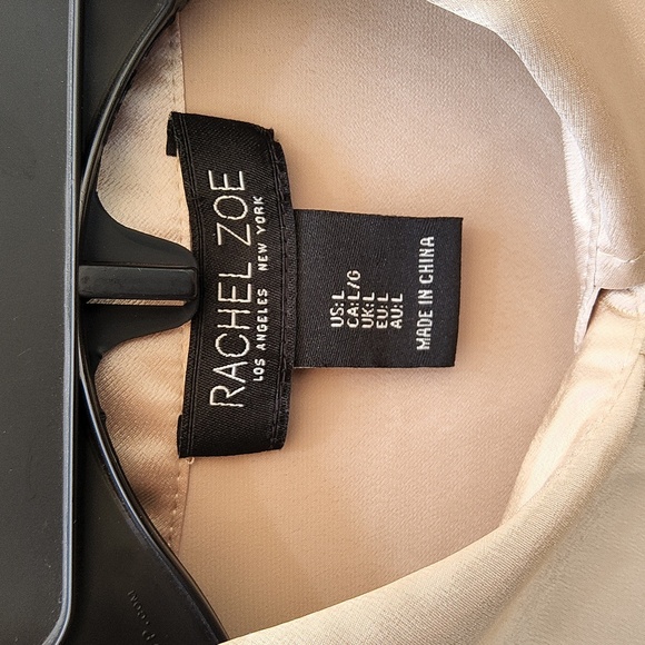 Rachel Zoe Cream Colored Silky Blouse Size Large - Picture 2 of 7